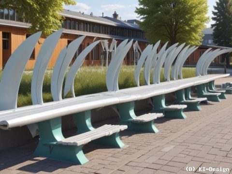 Sitzbänke aus recycelten Rotorblättern: Nachhaltiges Projekt am Bahnhof Diepholz zeigt innovative Ressourcennutzung. Sitzbänke aus recycelten Rotorblättern: Nachhaltiges Projekt am Bahnhof Diepholz zeigt innovative Ressourcennutzung.
