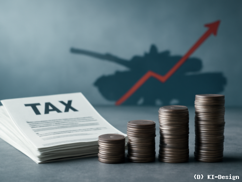 Zinsausgaben steigen: Verteidigung künftig über Steuern finanziert – Zins-Steuer-Quote wächst bis 2025 auf 7,7 Prozent.
