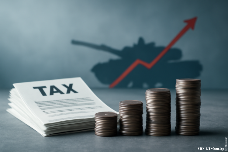 Zinsausgaben steigen: Verteidigung künftig über Steuern finanziert – Zins-Steuer-Quote wächst bis 2025 auf 7,7 Prozent.
