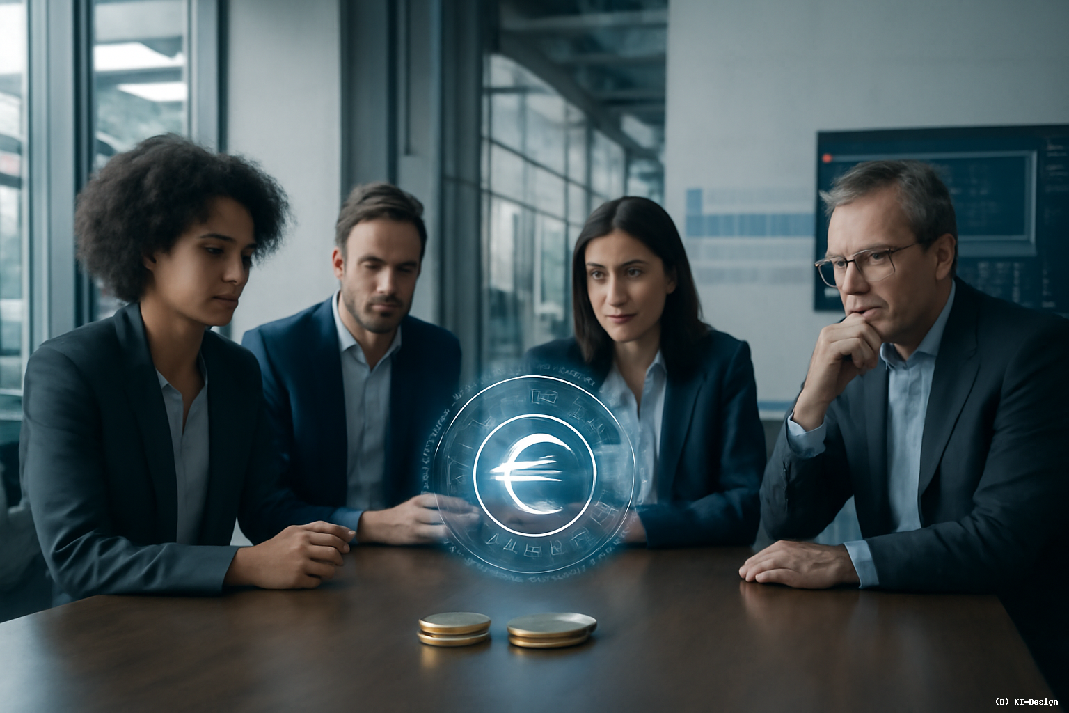 Deutsche Unternehmen skeptisch gegenüber digitalem Euro: 77% erwarten keine oder negative Auswirkungen bis 2029.
