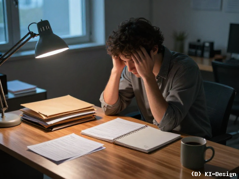 Psychische Belastung am Arbeitsplatz: Weniger Aufgaben können Erschöpfung steigern – subjektive Sicherheit spielt entscheidende Rolle.