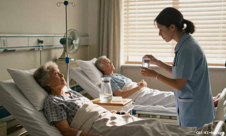 Hitze erhöht Flüssigkeitsmangel-Risiko für Demenzpatienten im Krankenhaus: Studie warnt vor Alarmierenden Folgen bei Temperaturen über 30 Grad.